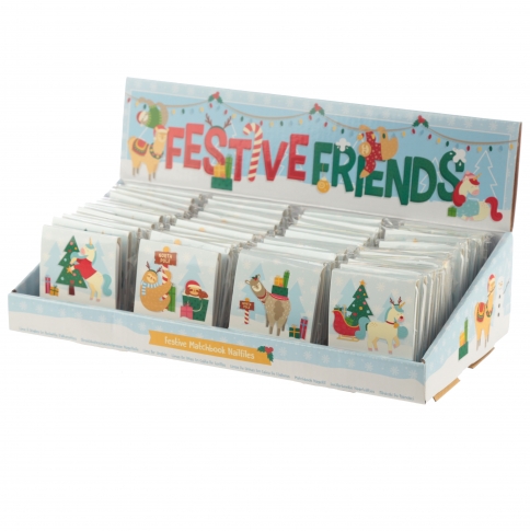 XNAIL05 - Festive Friends Christmas Animals Matchbook Nail File