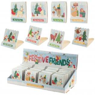 XNAIL05 - Festive Friends Christmas Animals Matchbook Nail File