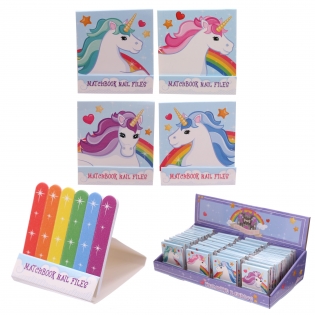 NAIL74 - Enchanted Rainbow Unicorn Nail File Matchbook